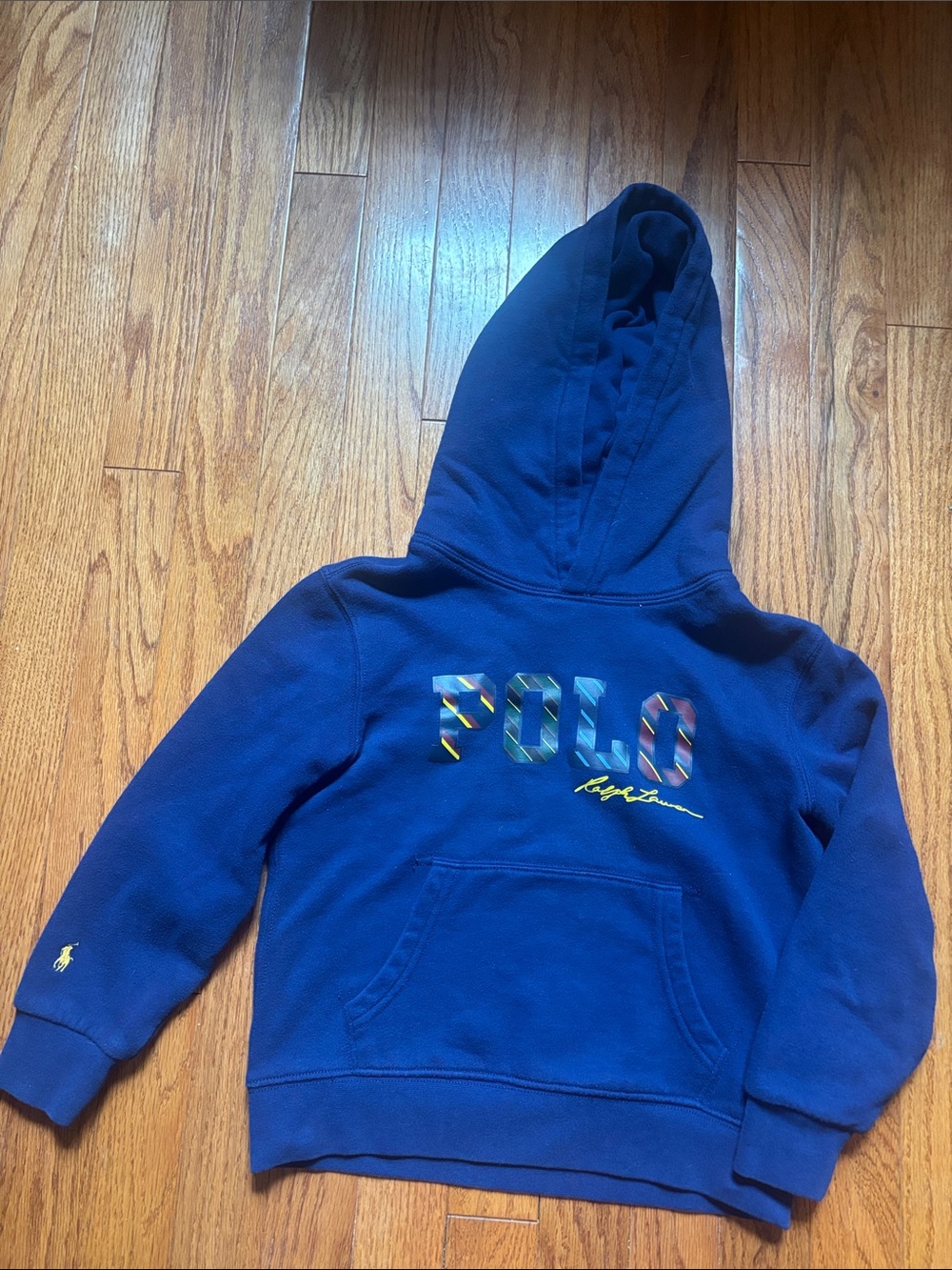 Polo by Ralph Lauren Boys Navy Blue Hooded Sweatshirt size 6